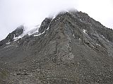 Tibet Kailash 09 Kora 05 Peak to the Right of Dolma La It took us 100 minutes to trek from Shiva Tsal to the D�lma La. The trail turned to the east, with the peak to the right of the pass now visible.